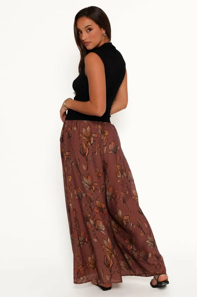 Women Pants Petal and Pup Larson Pant Brown Floral
