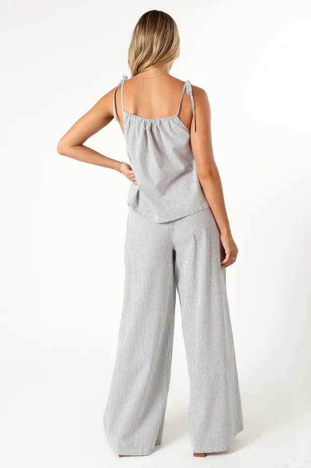 Women Pants Petal and Pup Savanna Striped Pants White