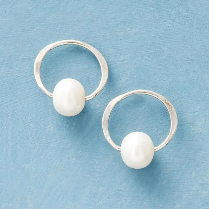 Women Pearl Moonrise Earrings Sundance Catalog Earrings