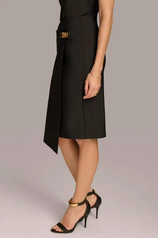 Women PENCIL SKIRT WITH BUCKLE DETAIL Black Donna Karan New York Skirts Women PENCIL SKIRT WITH BUCKLE DETAIL Black Donna Karan New York Skirts