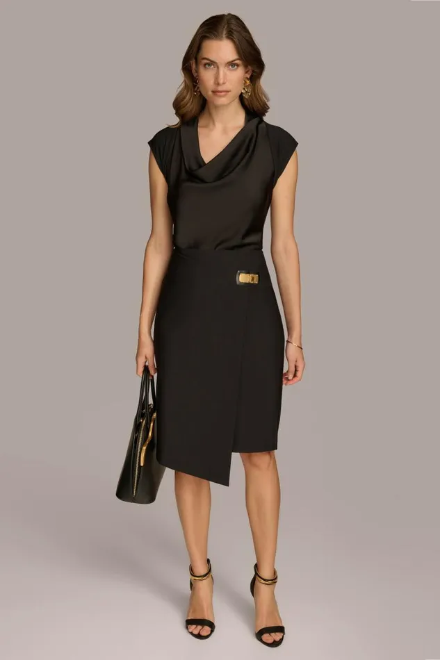 Women PENCIL SKIRT WITH BUCKLE DETAIL Black Donna Karan New York Skirts Women PENCIL SKIRT WITH BUCKLE DETAIL Black Donna Karan New York Skirts