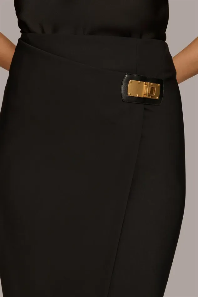 Women PENCIL SKIRT WITH BUCKLE DETAIL Black Donna Karan New York Skirts Women PENCIL SKIRT WITH BUCKLE DETAIL Black Donna Karan New York Skirts