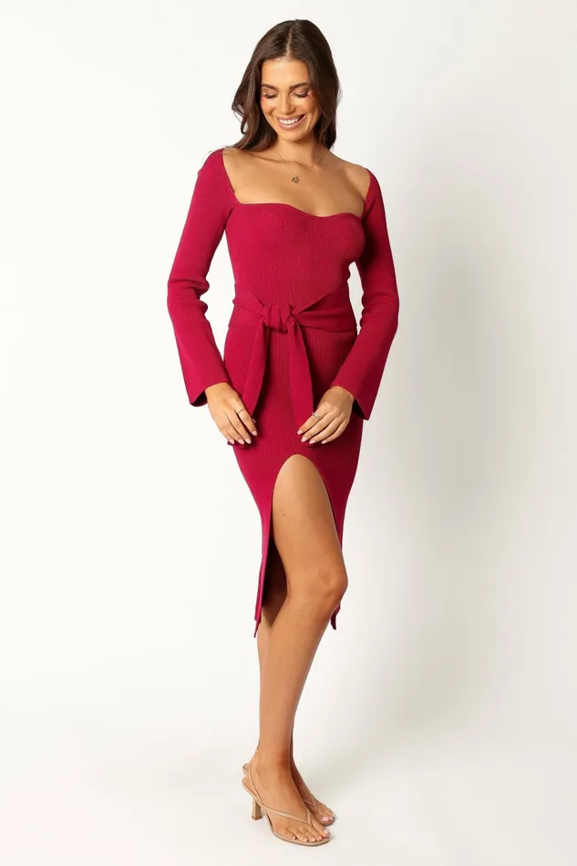 Women Petal and Pup Aquerelle Dress Magenta Winter Dresses