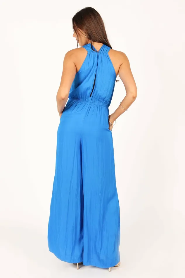 Women Petal and Pup Dylan Wide Leg Jumpsuit Blue Jumpsuits and Rompers