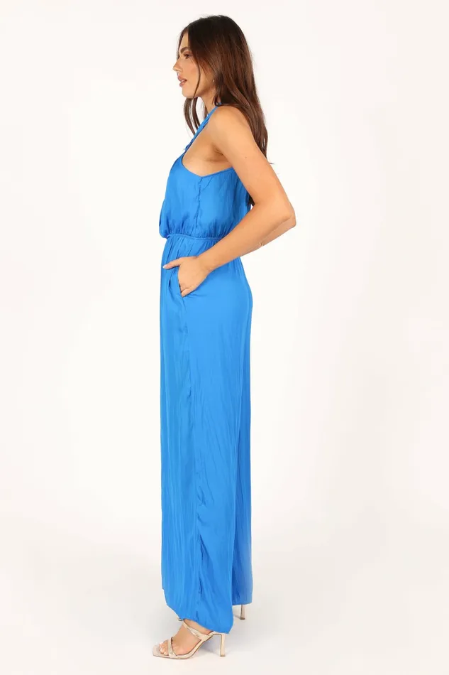 Women Petal and Pup Dylan Wide Leg Jumpsuit Blue Jumpsuits and Rompers