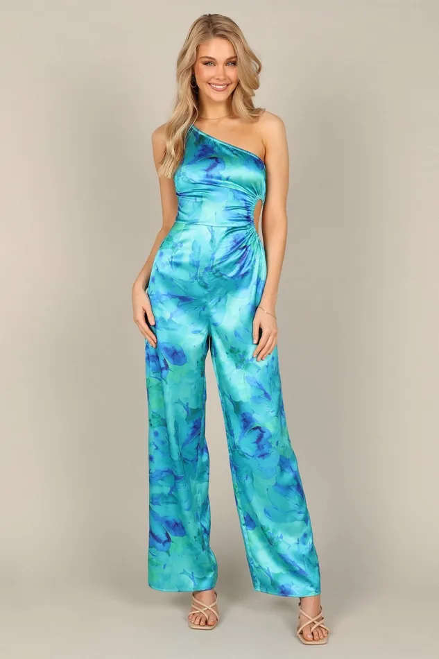 Women Petal and Pup Florina Jumpsuit BlueGreen Jumpsuits and Rompers