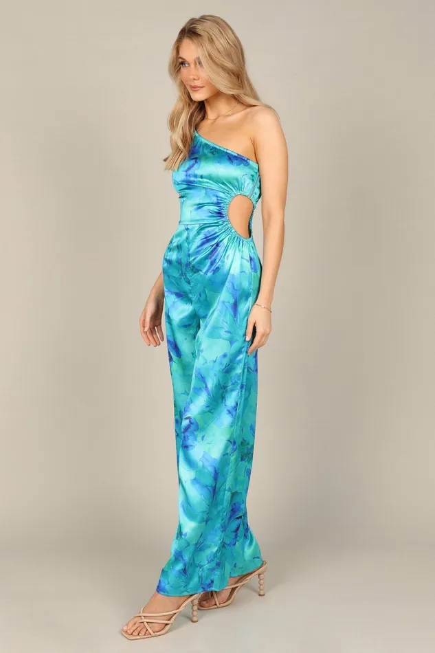 Women Petal and Pup Florina Jumpsuit BlueGreen Jumpsuits and Rompers