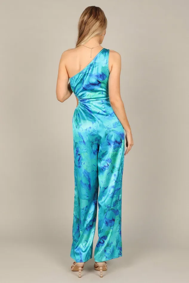 Women Petal and Pup Florina Jumpsuit BlueGreen Jumpsuits and Rompers