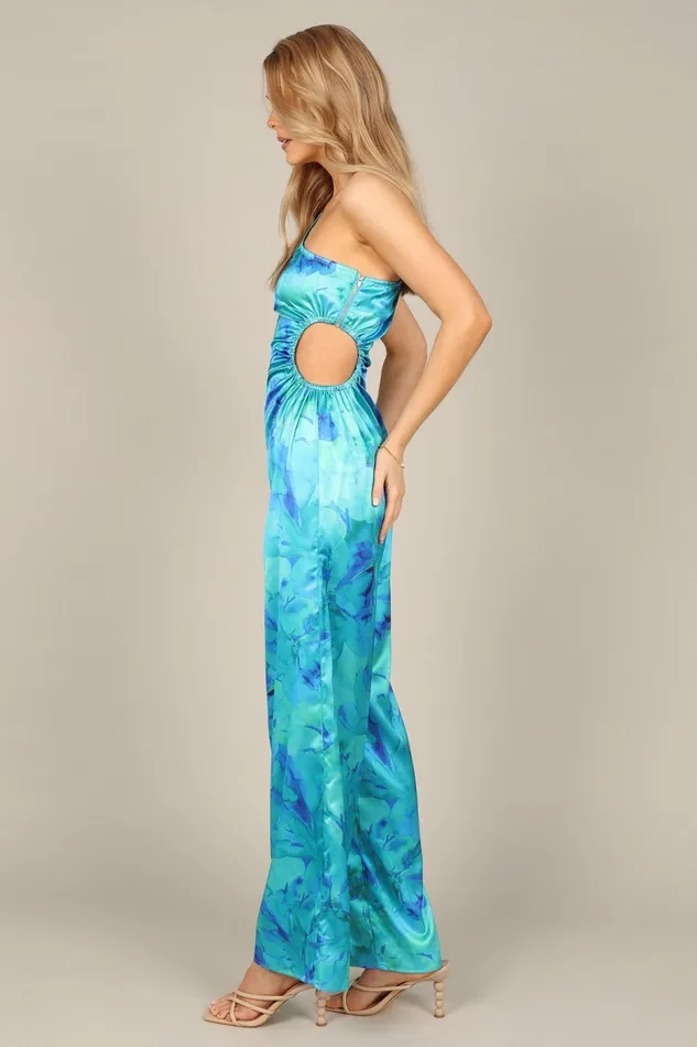 Women Petal and Pup Florina Jumpsuit BlueGreen Jumpsuits and Rompers