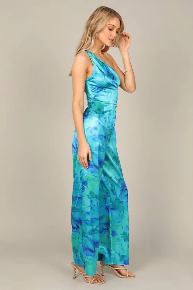 Women Petal and Pup Florina Jumpsuit BlueGreen Jumpsuits and Rompers