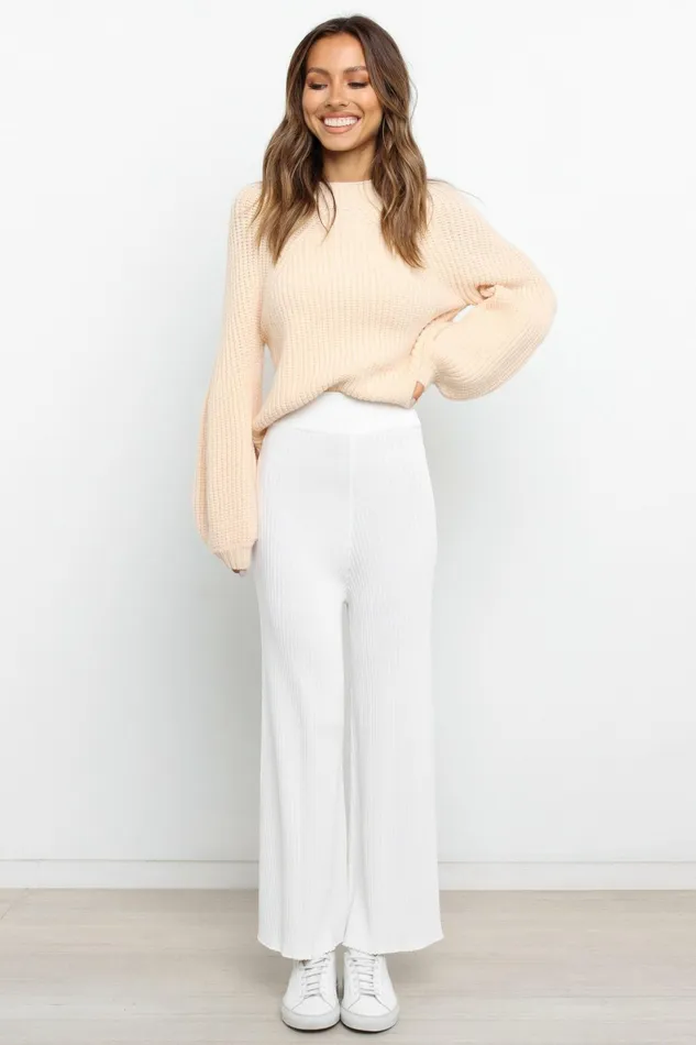Women Petal and Pup London Knit Sweater Beige Sweaters