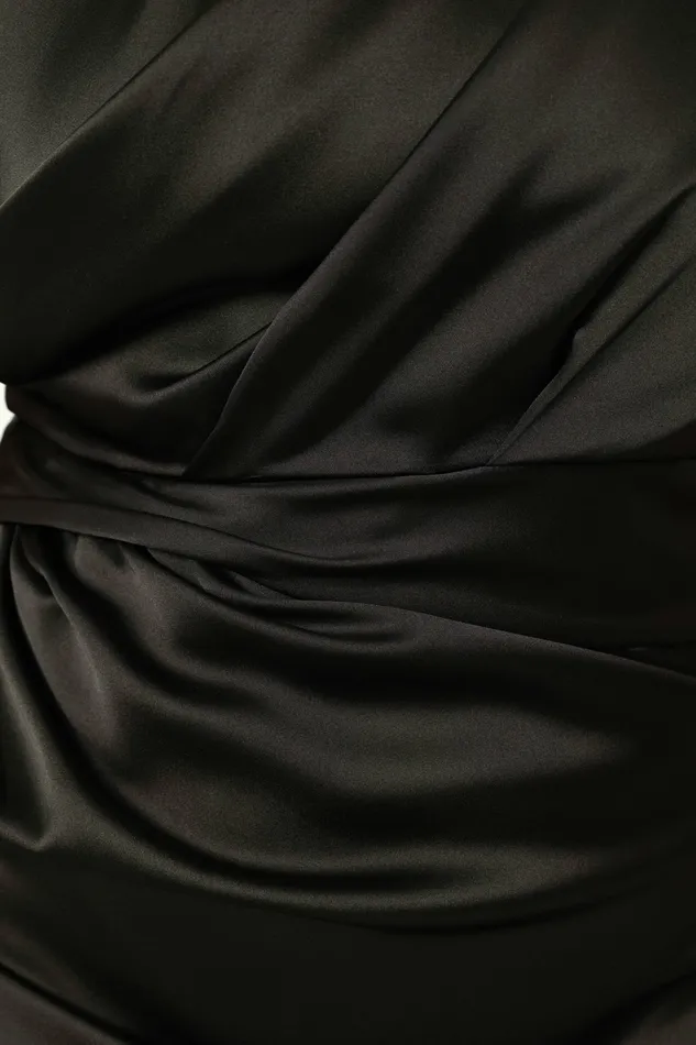Women Petal and Pup Nadia One Shoulder Maxi Dress Black Event Dresses