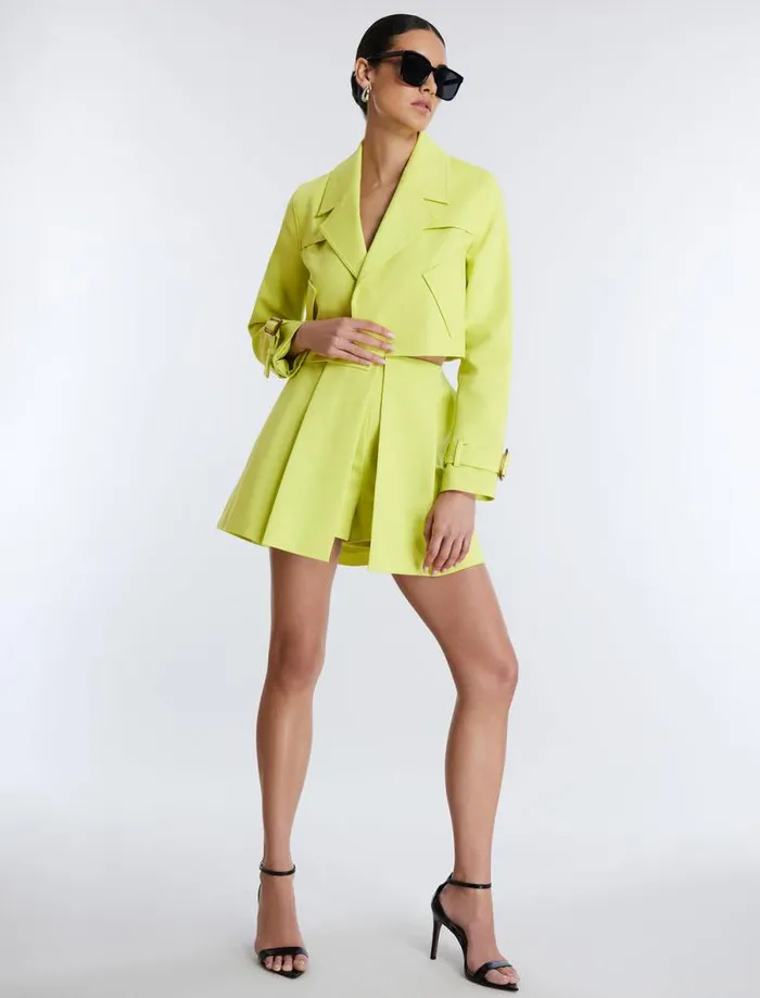 Women Pleated Skort Yellow Plum BCBG Bottoms Women Pleated Skort Yellow Plum BCBG Bottoms