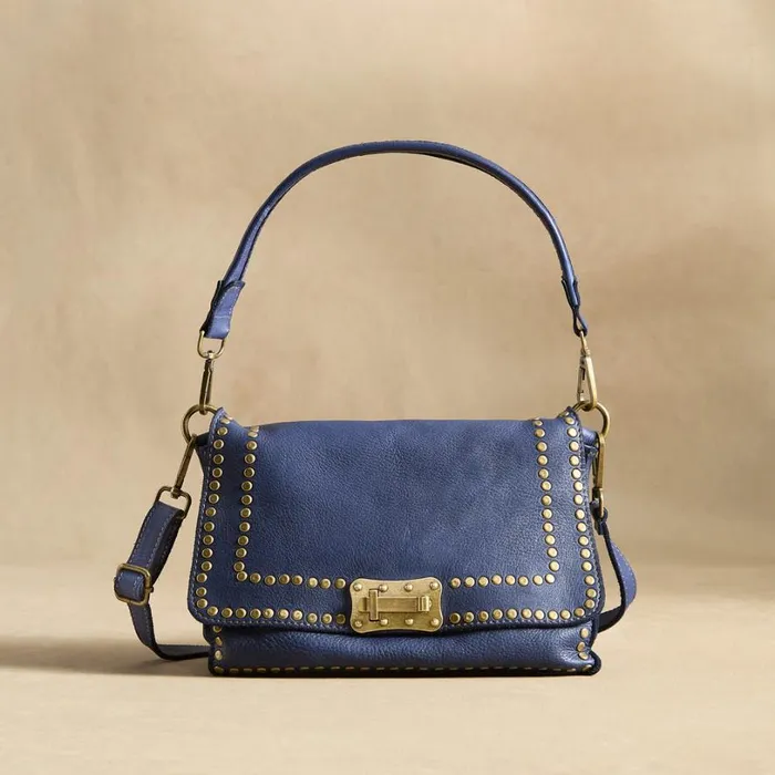 Women Promenade Studded Bag Navy Sundance Catalog Handbags