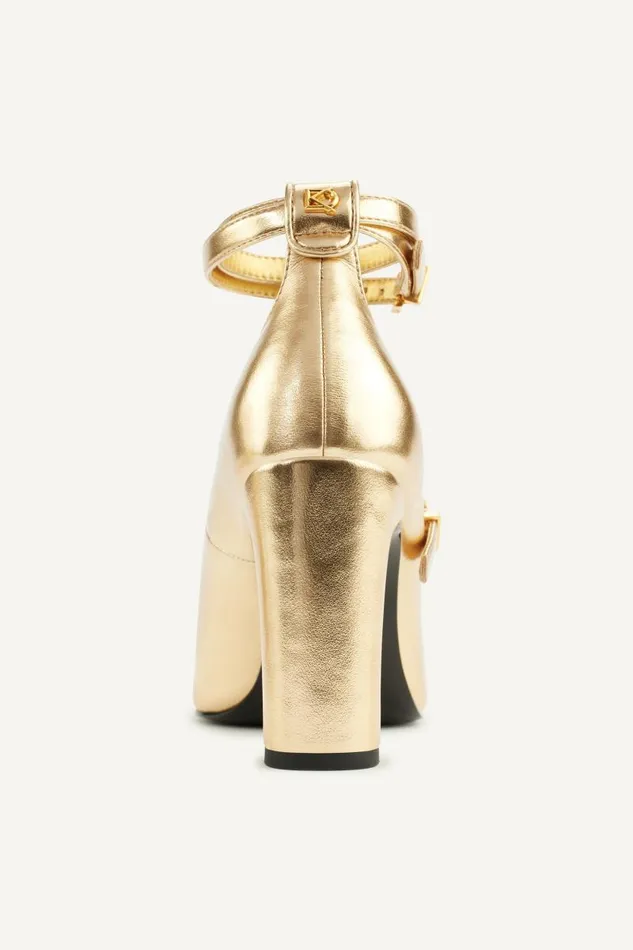 Women PRYCE STRAPPY HIGH PUMP HEEL Gold Donna Karan New York Heels And Wedges Women PRYCE STRAPPY HIGH PUMP HEEL Gold Donna Karan New York Heels And Wedges