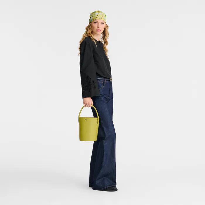 Women pure S Bucket bag Kiwi Green Handbags Longchamp Women pure S Bucket bag Kiwi Green Handbags Longchamp