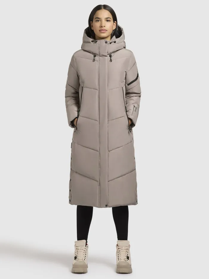 Women Quilted Coats KHUJO Mantel SONJE6 Graubeige Graubeige