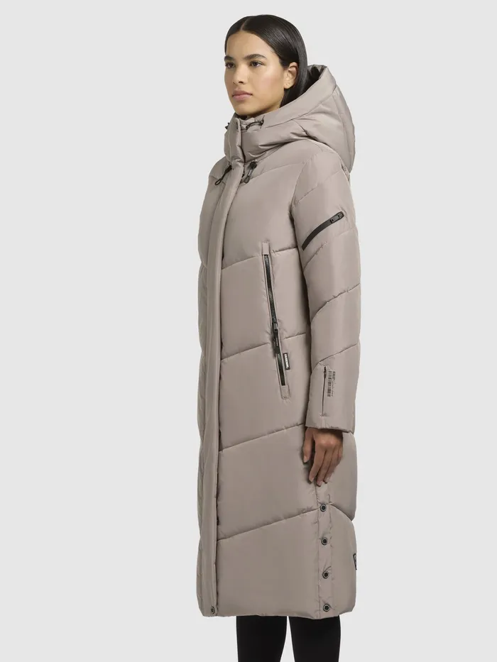 Women Quilted Coats KHUJO Mantel SONJE6 Graubeige Graubeige