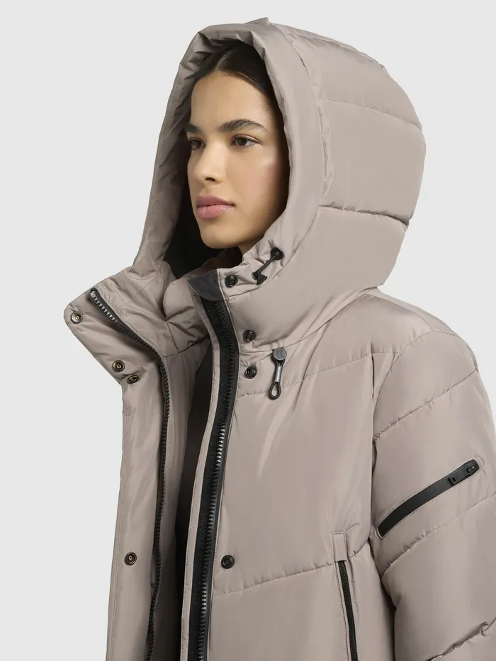 Women Quilted Coats KHUJO Mantel SONJE6 Graubeige Graubeige