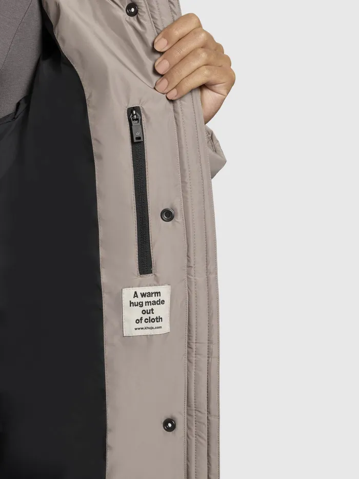 Women Quilted Coats KHUJO Mantel SONJE6 Graubeige Graubeige