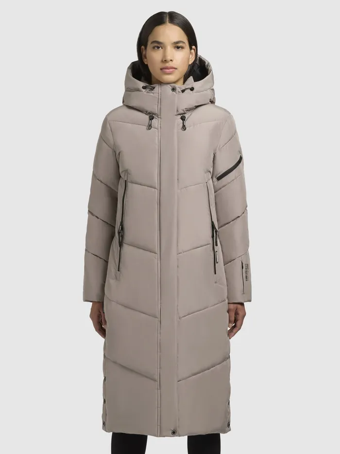 Women Quilted Coats KHUJO Mantel SONJE6 Graubeige Graubeige