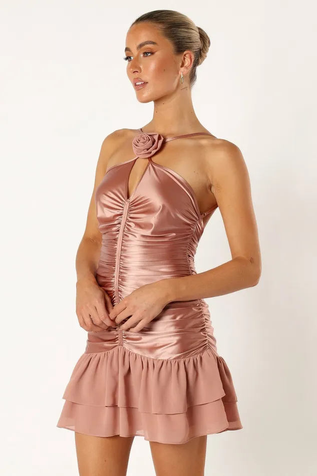 Women Reeve Halterneck Mini Dress Rose Fall Dresses Petal and Pup
