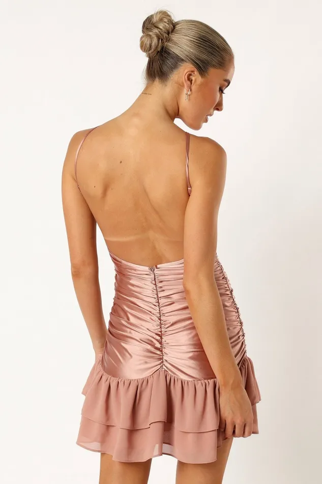 Women Reeve Halterneck Mini Dress Rose Fall Dresses Petal and Pup