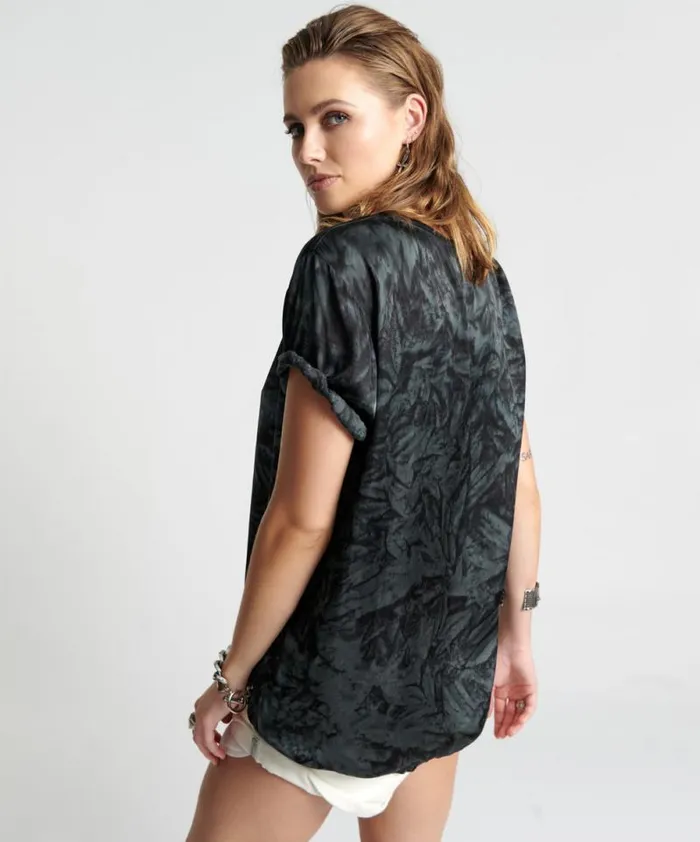 Women RESONANCE HAND DYED SATIN TEE One Teaspoon Tees and Tanks