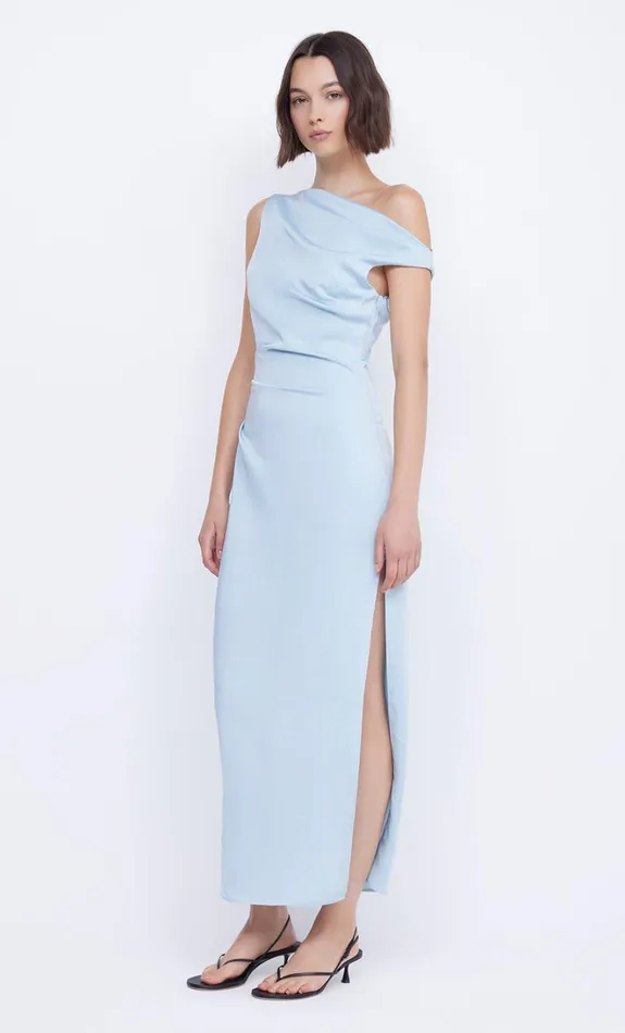 Women ROCHELLE ASYM MIDI DRESS 8211 DOLPHIN BLUE Bec Bridge Wedding Guest