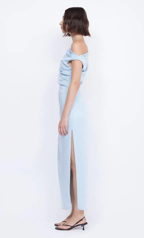 Women ROCHELLE ASYM MIDI DRESS 8211 DOLPHIN BLUE Bec Bridge Wedding Guest