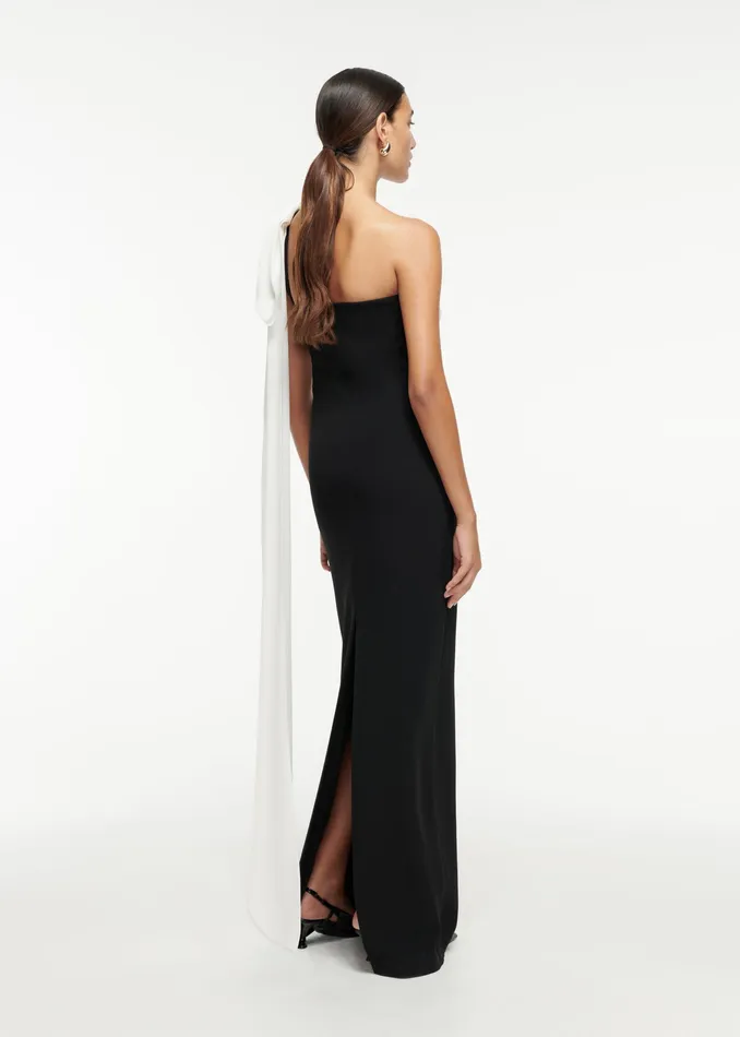 Women Roland Mouret Clothing Asymmetric Cady Gown