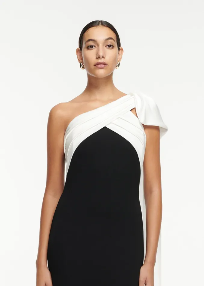 Women Roland Mouret Clothing Asymmetric Cady Gown