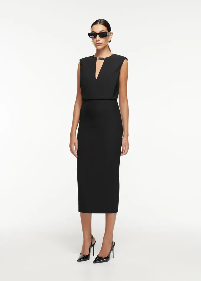 Women Roland Mouret Clothing Crepe Midi Dress
