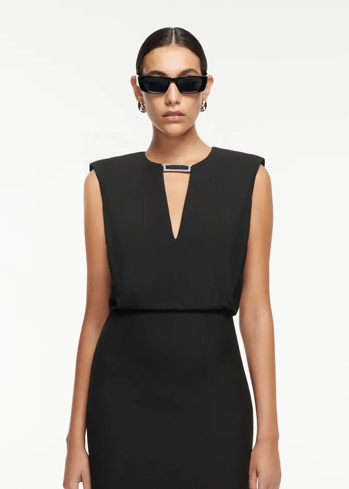 Women Roland Mouret Clothing Crepe Midi Dress