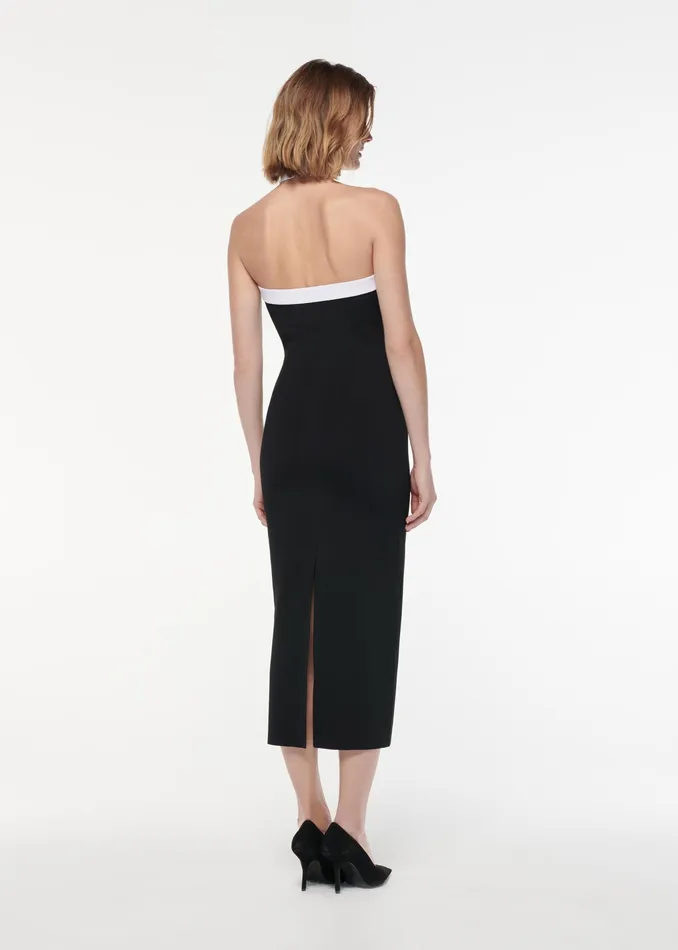 Women Roland Mouret Clothing Halter Neck Flat Knit Maxi Dress
