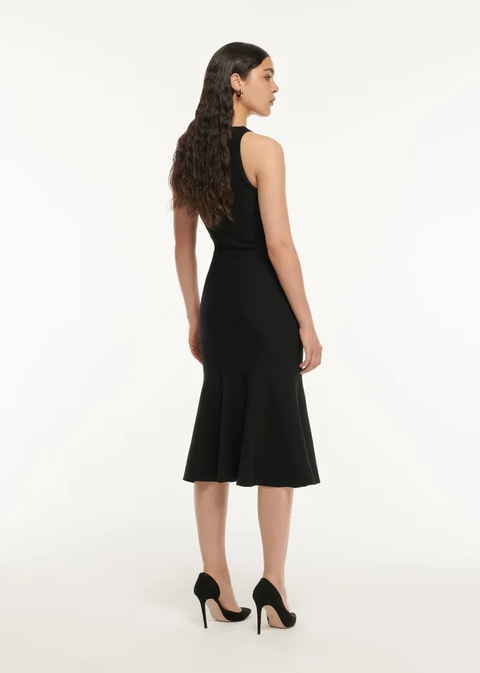 Women Roland Mouret Clothing Knit Flower Detail Midi Dress