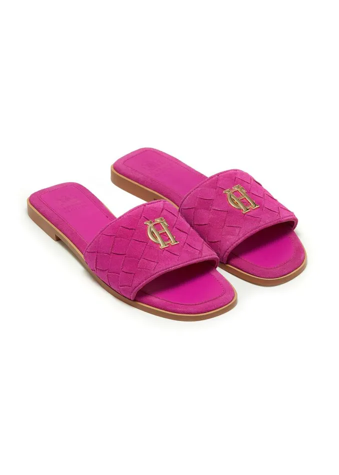Women Sandals and Slides Holland Cooper Chelsea Slides Fuchsia Women Sandals and Slides Holland Cooper Chelsea Slides Fuchsia