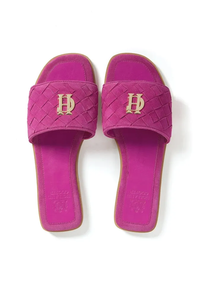 Women Sandals and Slides Holland Cooper Chelsea Slides Fuchsia Women Sandals and Slides Holland Cooper Chelsea Slides Fuchsia