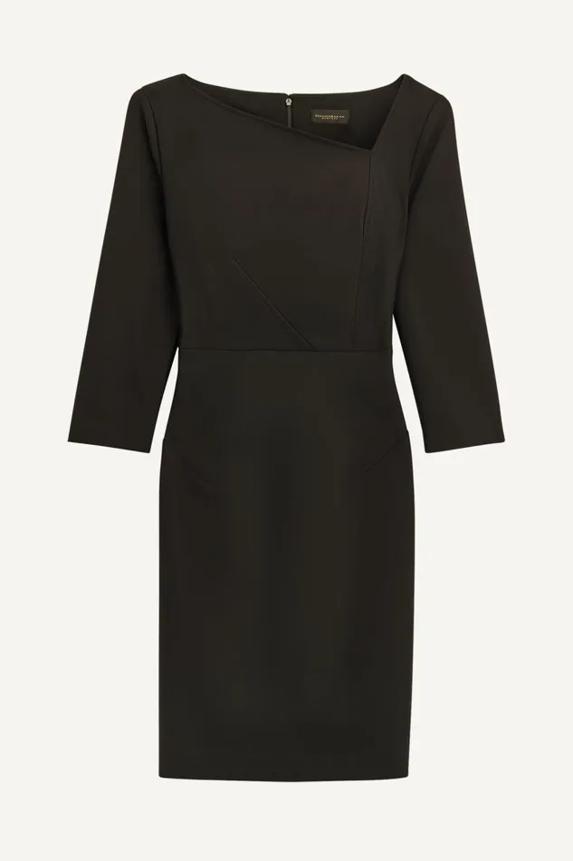 Women SHEATH DRESS WITH ASYMMETRICAL NECK Black Donna Karan New York Dresses And Jumpsuits