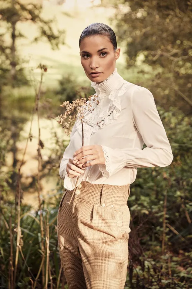 Women Shirts and Blouses Holland Cooper Audley Lace Blouse White