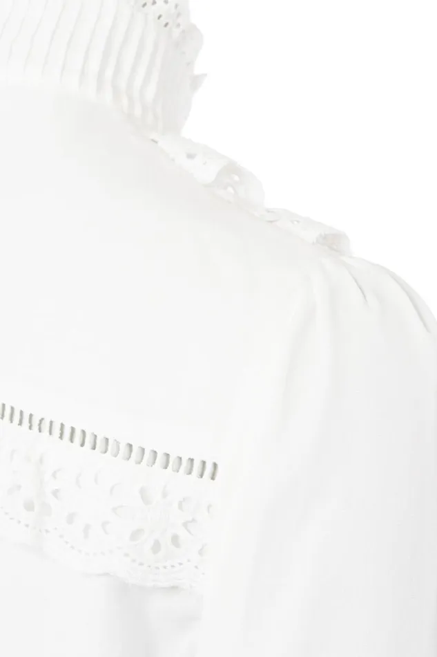 Women Shirts and Blouses Holland Cooper Audley Lace Blouse White Women Shirts and Blouses Holland Cooper Audley Lace Blouse White