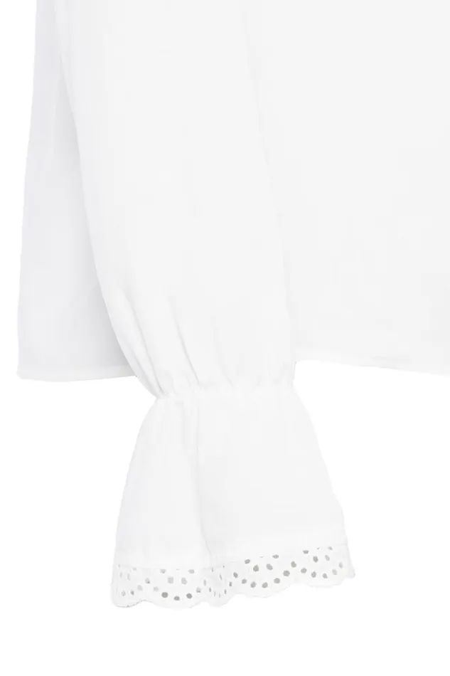 Women Shirts and Blouses Holland Cooper Audley Lace Blouse White Women Shirts and Blouses Holland Cooper Audley Lace Blouse White