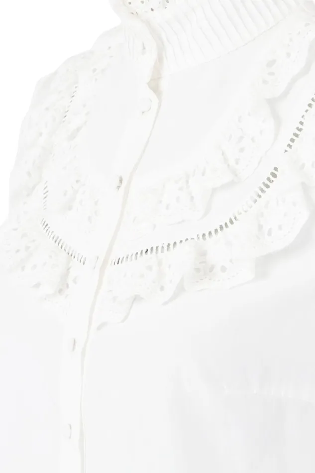 Women Shirts and Blouses Holland Cooper Audley Lace Blouse White Women Shirts and Blouses Holland Cooper Audley Lace Blouse White
