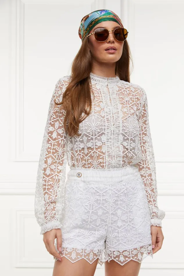 Women Shirts and Blouses Holland Cooper Beach Shirt White