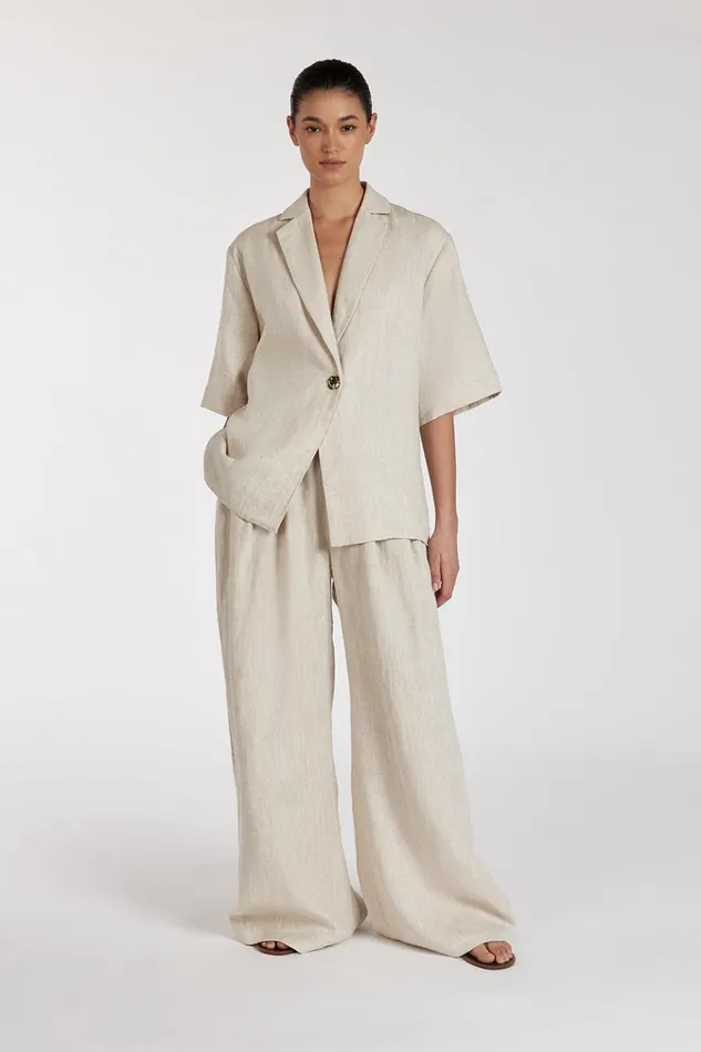 Women Shirts DISSH NALA NATURAL LINEN RESORT SHIRT