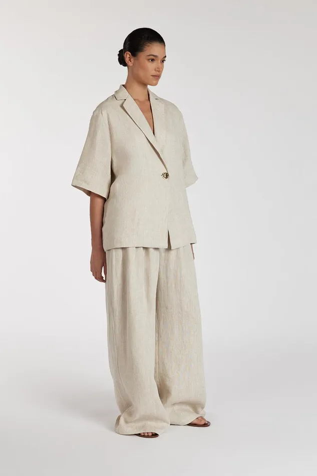 Women Shirts DISSH NALA NATURAL LINEN RESORT SHIRT
