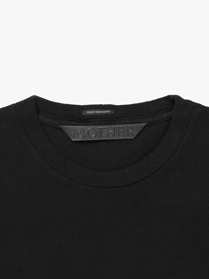 Women Shirts Mother Denim The LS Slouchy Cut Off Black