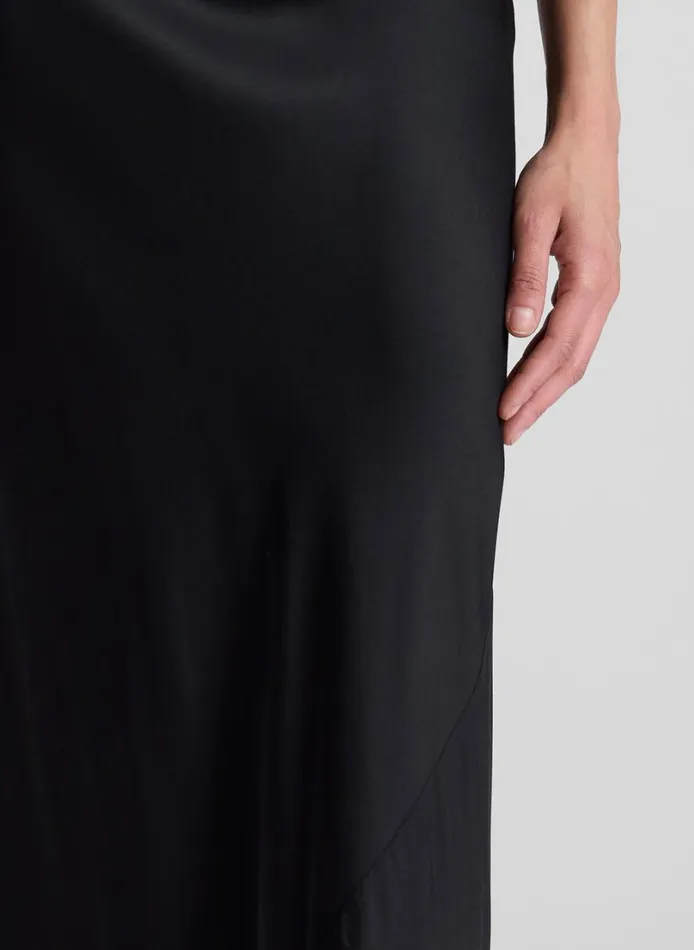 Women Skirts ALC Greta Satin Maxi Skirt Black