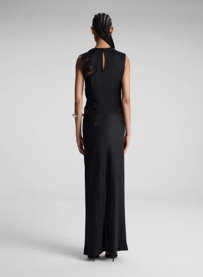 Women Skirts ALC Greta Satin Maxi Skirt Black