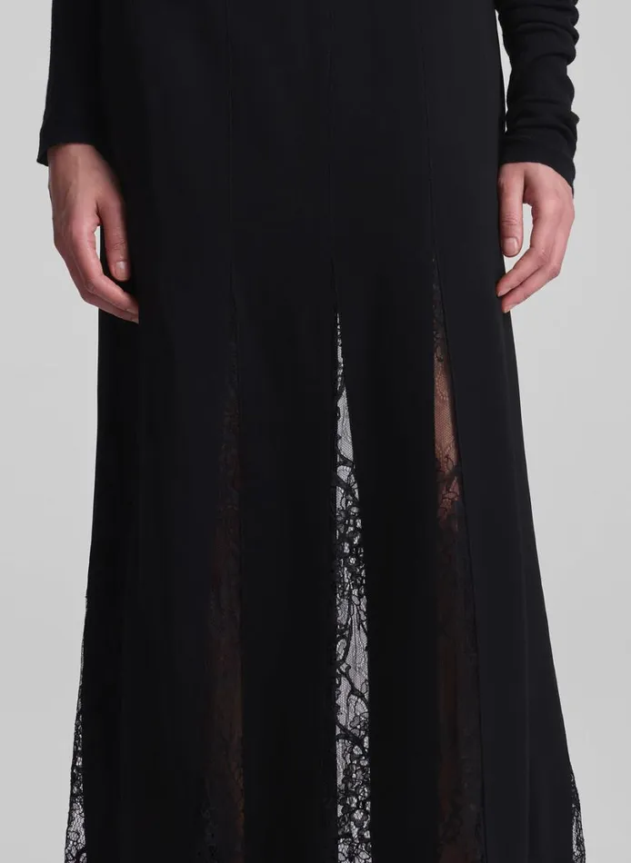 Women Skirts ALC Mira Lace Midi Skirt Blackblack
